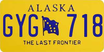 AK license plate GYG718