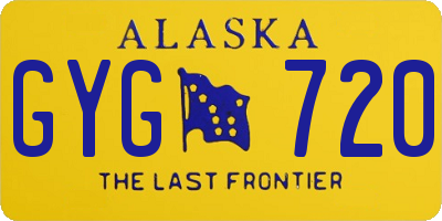 AK license plate GYG720