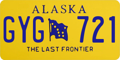 AK license plate GYG721