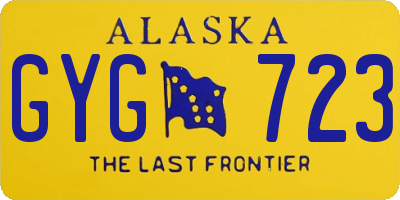 AK license plate GYG723