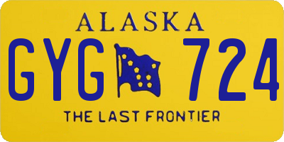 AK license plate GYG724