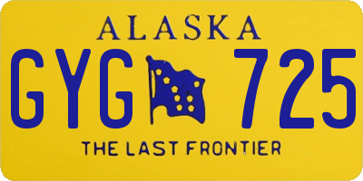 AK license plate GYG725