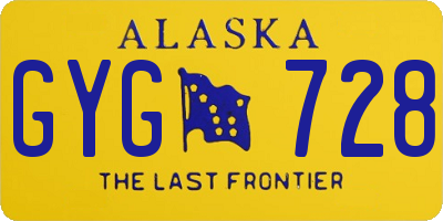 AK license plate GYG728