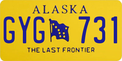 AK license plate GYG731