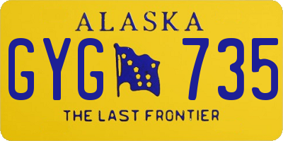 AK license plate GYG735