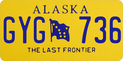 AK license plate GYG736