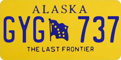 AK license plate GYG737