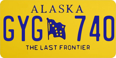 AK license plate GYG740