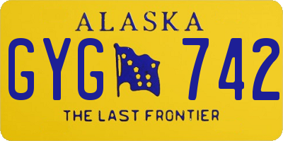 AK license plate GYG742