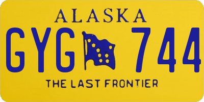 AK license plate GYG744