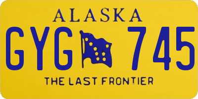 AK license plate GYG745