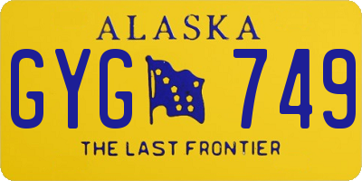 AK license plate GYG749