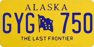 AK license plate GYG750