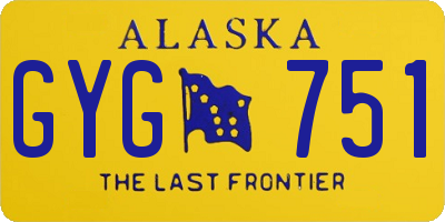 AK license plate GYG751