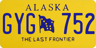 AK license plate GYG752