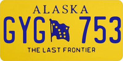 AK license plate GYG753