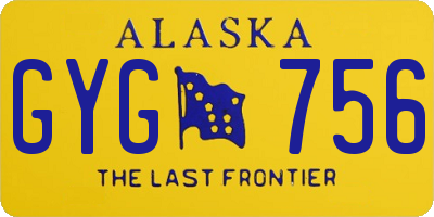 AK license plate GYG756