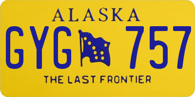 AK license plate GYG757