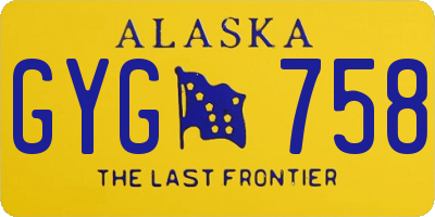 AK license plate GYG758