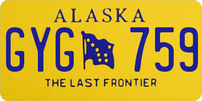 AK license plate GYG759