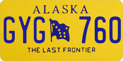 AK license plate GYG760