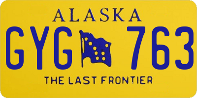 AK license plate GYG763