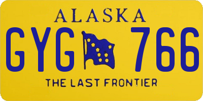 AK license plate GYG766