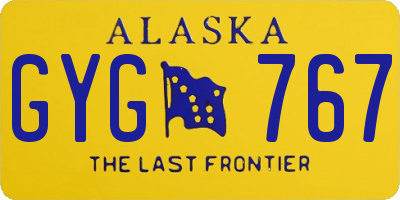 AK license plate GYG767