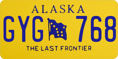 AK license plate GYG768