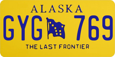 AK license plate GYG769