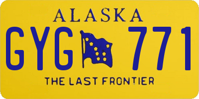 AK license plate GYG771