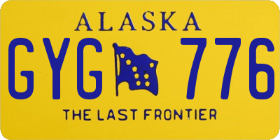 AK license plate GYG776