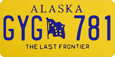 AK license plate GYG781