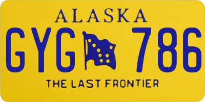 AK license plate GYG786