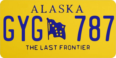 AK license plate GYG787
