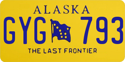 AK license plate GYG793