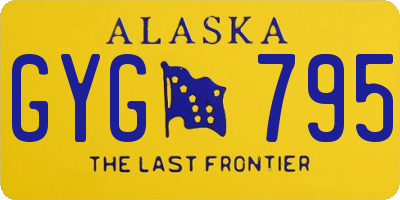 AK license plate GYG795
