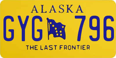 AK license plate GYG796