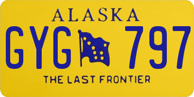 AK license plate GYG797