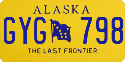 AK license plate GYG798