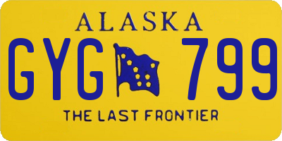 AK license plate GYG799