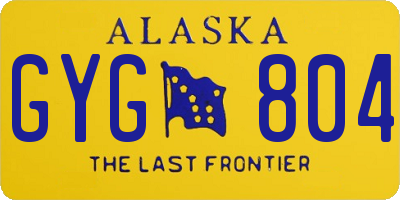AK license plate GYG804