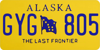 AK license plate GYG805