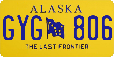 AK license plate GYG806
