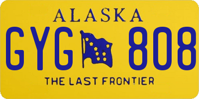 AK license plate GYG808