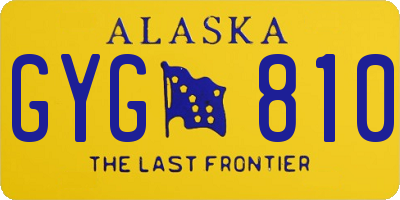 AK license plate GYG810