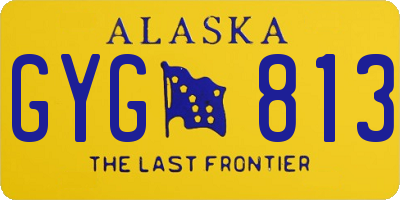 AK license plate GYG813