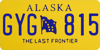 AK license plate GYG815