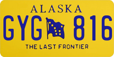 AK license plate GYG816