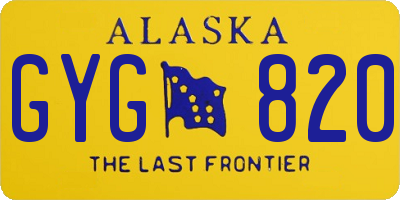 AK license plate GYG820